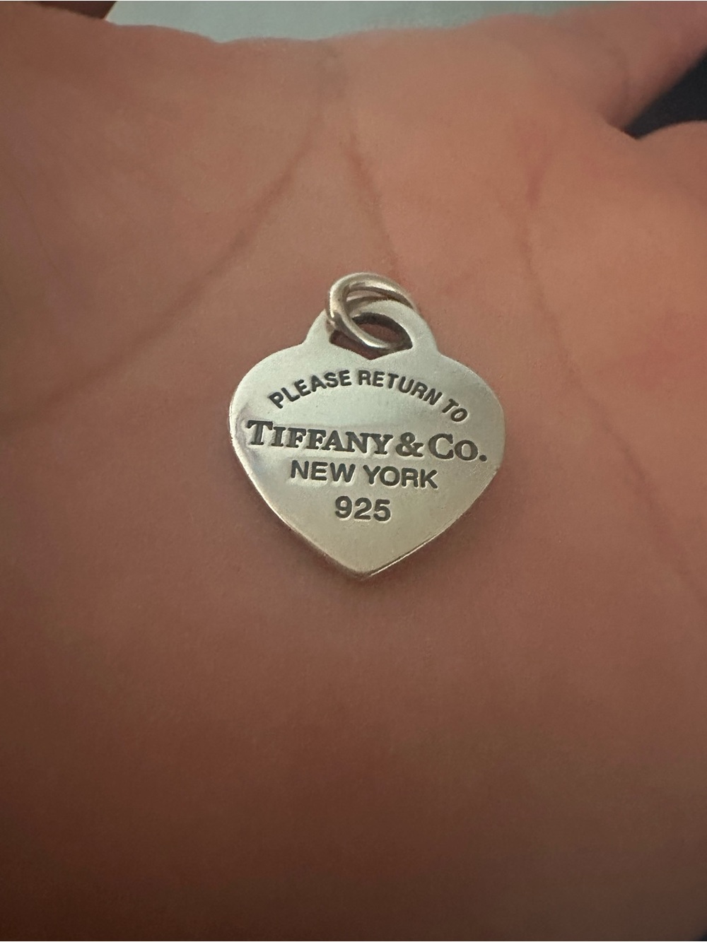 Tiffany & Co. Return to Tiffany Heart Tag Charm. Pink Pendant